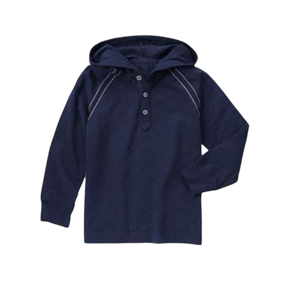 Gymboree Boys' Size 6 Hooded Henley - 100% Cotton Comfort Top